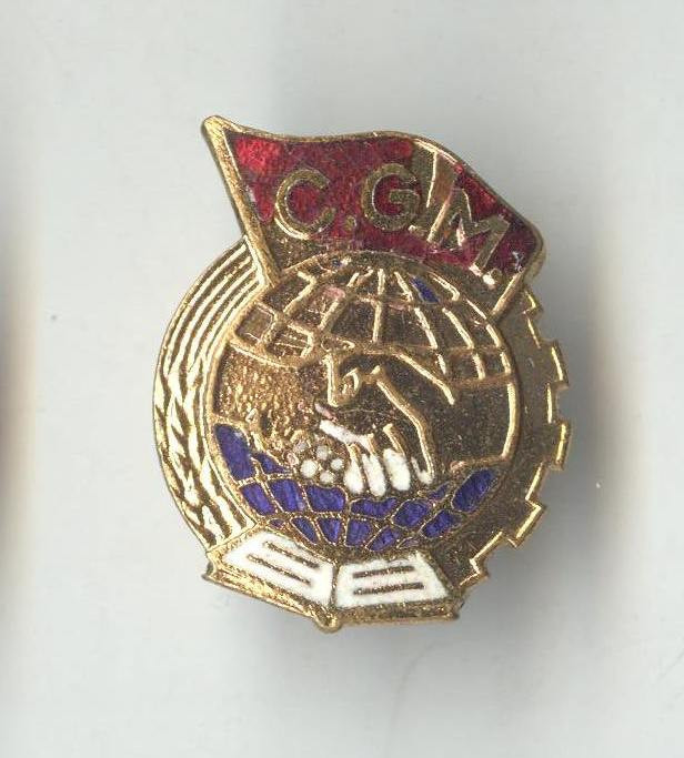 Insigna veche Industrie - CGM Congresul General al Muncii 1950 - Miniatura