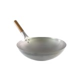 Cumpara ieftin Tigaie Wok profesionala, din otel carbon cu fund rotund 35.5 cm