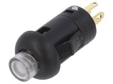 Comutator acţionat prin apăsare E-SWITCH, SPST-NO, LED roşu, 0,1A/30VDC