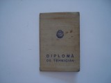 Diploma de tehnician constructii RPR, 1954