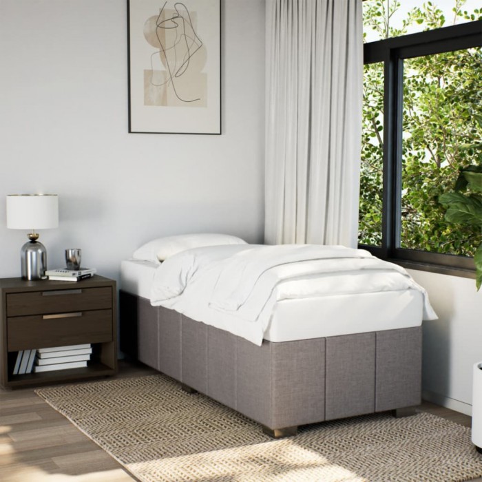 vidaXL Cadru de pat fără saltea Taupe 90x200 cm țesătură 3284808