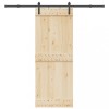 Set feronerie pentru uși glisante, negru, 213,5 cm, oțel