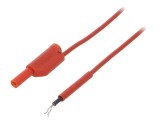 Cablu masurare SCH&Uuml;TZINGER 19A Mufa banana 4mm Lungime 0.5m Sectiune 1mm2 Rosu CAT II 600V PVC