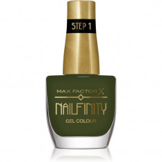 Max Factor Nailfinity Gel Colour gel de unghii fara utilizarea UV sau lampa LED culoare 595 Green Room 12 ml