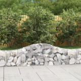 VidaXL Coșuri gabion arcuite 15 buc, 200x30x40/60 cm, fier galvanizat