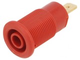 Soclu banană 4mm roșu aurit 24A 1kV