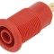 Soclu banană 4mm roșu aurit 24A 1kV