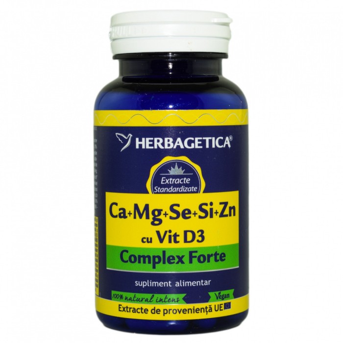 Ca+mg+se+si+zn organice cu d3 60cps Herbagetica
