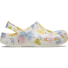 Saboti Crocs Classic Toddler Pastel Pets Clog Alb - Chalk