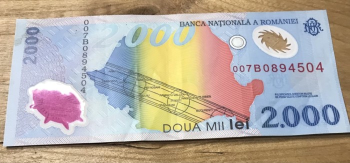 (1) Romania bancnota 2000 lei 1999