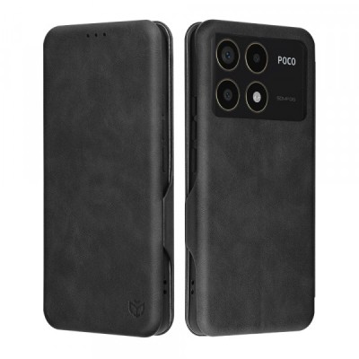 Husa pentru Xiaomi Poco F6 Pro, Techsuit, Safe Wallet Plus, Neagra foto