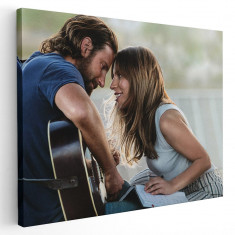 Tablou afis Lady Gaga Bradley Cooper 2386 Tablou canvas pe panza CU RAMA 40x60 cm