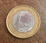 C50 - Moneda foarte veche - Brazilia - 1 real - 2008, America Centrala si de Sud