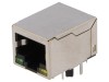Soclu RJ45 ecranat cu LED 8p8c THT