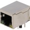 Soclu RJ45 ecranat cu LED 8p8c THT