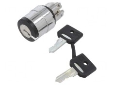 Comutator Rotativ cu Cheie 22mm Negru 2 Poziții