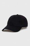 Lacoste șapcă de baseball din bumbac culoarea negru, neted