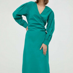 2NDDAY rochie culoarea verde, midi, drept