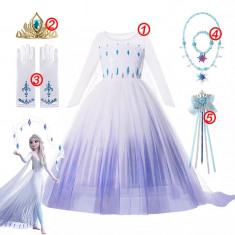 Rochie fetite printese Disney Frozen Elsa ?i Anna, 3 - 4 ani, +accesorii foto