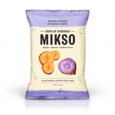 Chipsuri MIKSO din cartofi dulci portocalii & violet 85g