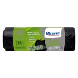 Saci menajeri Misavan 35l, 15 buc, negru