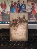 Salutări din Sinaia, Castelul Peleș, circa 1895, litografie, 205