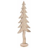 Brad Craciun lemn natur 12x7x40.5 cm