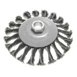 Perie roata 125 mm cu sarma de otel rasucita si filet M14 Graphite