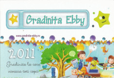 Romania, Gradinita Ebby, calendar de buzunar, 2011 foto