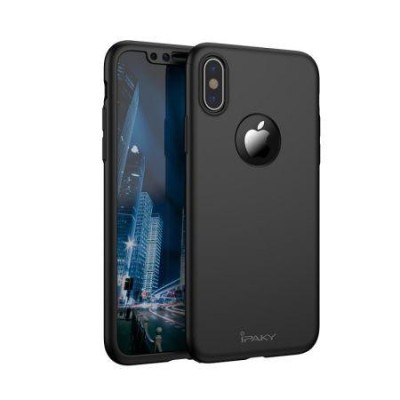 Husa pentru Apple iPhone X MyStyle iPaky Original Negru, acoperire completa 360 grade foto