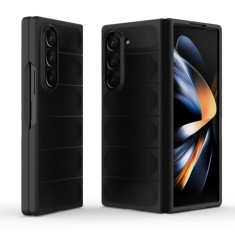 Husa antisoc pentru samsung galaxy z fold 6, margini anti alunecare, magic shield, black foto