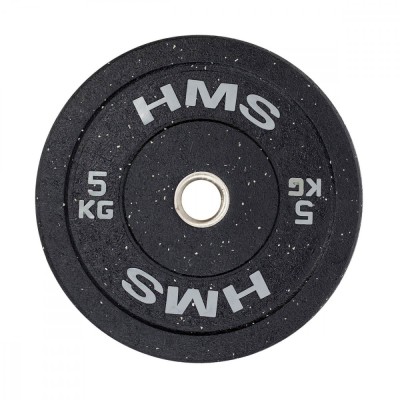 Greutate Bumper Plate 5 kg/51 mm HMS HTBR05-gri FitLine Training foto