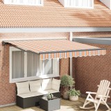Cumpara ieftin Cortina Retractabilă Dungă Multicolor 350x250 cm țesătură