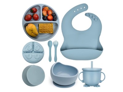 Set 6 piese din silicon fara BPA, AT PERFORMANCE&amp;reg;, de diversificare a hranei pentru bebelusi, 6+ luni, cu Bol, foto