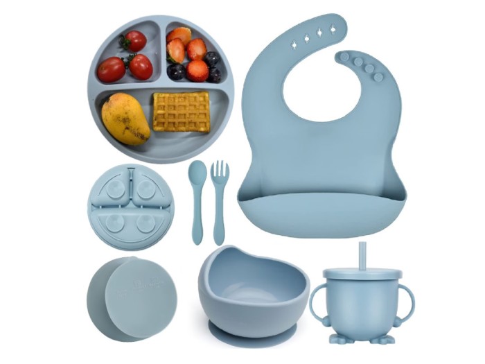 Set 6 piese din silicon fara BPA, AT PERFORMANCE&reg;, de diversificare a hranei pentru bebelusi, 6+ luni, cu Bol,
