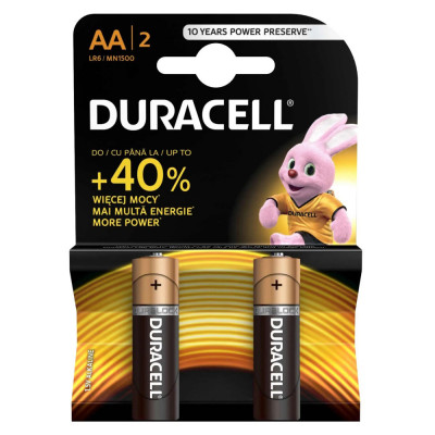 Baterii Alcaline AA LR6 1.5V DuraCell Blister 2 foto