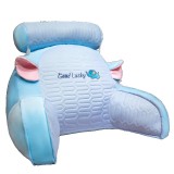 Pern&Auml; ergorelax, suport lombar &Egrave;i sp&Auml;tar pentru pat, design confortabil, latex premium, model elefant, 60x40 cm, albastru