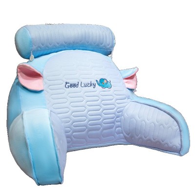 Pern&amp;Auml; ergorelax, suport lombar &amp;Egrave;i sp&amp;Auml;tar pentru pat, design confortabil, latex premium, model elefant, 60x40 cm, albastru foto