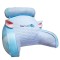 Pern&Auml; ergorelax, suport lombar &Egrave;i sp&Auml;tar pentru pat, design confortabil, latex premium, model elefant, 60x40 cm, albastru