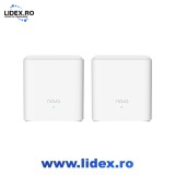 Sistem Mesh Wireless TENDA Nova MX3 AX1500, Dual Band 300+1201 Mbps, 2 buc, alb