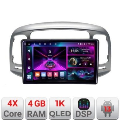 Navigatie Hyundai Accent 2006-2012 A-ACCENT 4+64 InCell Display 1K Android Waze USB Navigatie Internet Youtube Radio CarStore Technology foto