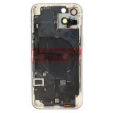 Carcasa Completa iPhone 13 Alb + Suport SIM, Butoane, Flex Magsafe, Geam Camera Spate Originala