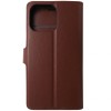 Husa tip carte cu stand Techsuit, aspect piele maro, pentru Apple iPhone 16 Pro Max