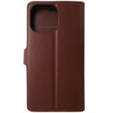 Husa tip carte cu stand Techsuit, aspect piele maro, pentru Apple iPhone 16 Pro Max