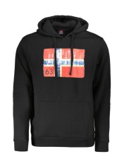 Hanorac bărbați fară fermoar cu imprimeu cu logo, Negru, XL foto