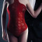 Le Desir body Rosary Halter One Size Red