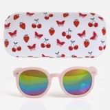 Ochelari de Soare Roz pentru Copii cu Lentile Oglindă și Husa, CMCLASS