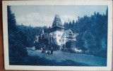 Carte postala, Castelul Pelisor, perioada interbelica