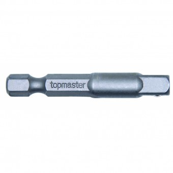 Adaptor bit Topmaster 330367, prindere hexagonala 1/4&amp;quot; la prindere patrat 1/4&amp;quot;, lungime 50 mm foto