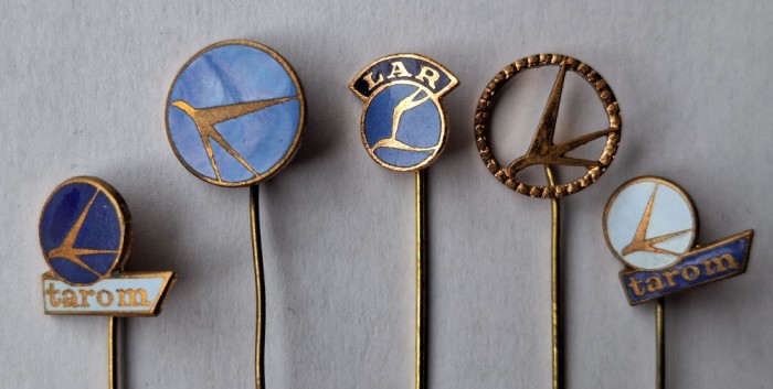TAROM - Aviatie lot 6 bucati - insigna anii 1970